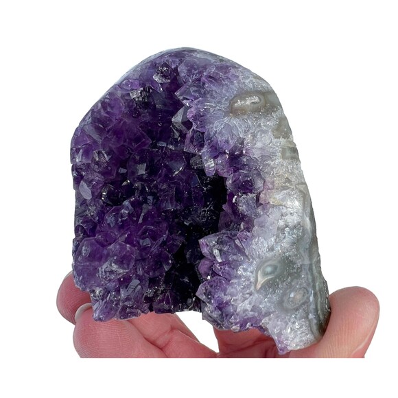 Uruguayan Amethyst Geode, Bright Purple Crystal Cluster, February Birthstone #3 - Picture 8 of 10